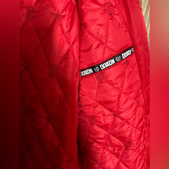 DIXXON PASTIME NYLON VARSITY JACKET - RED Bomber Jacket Men’s 3XL - Picture 9 of 10